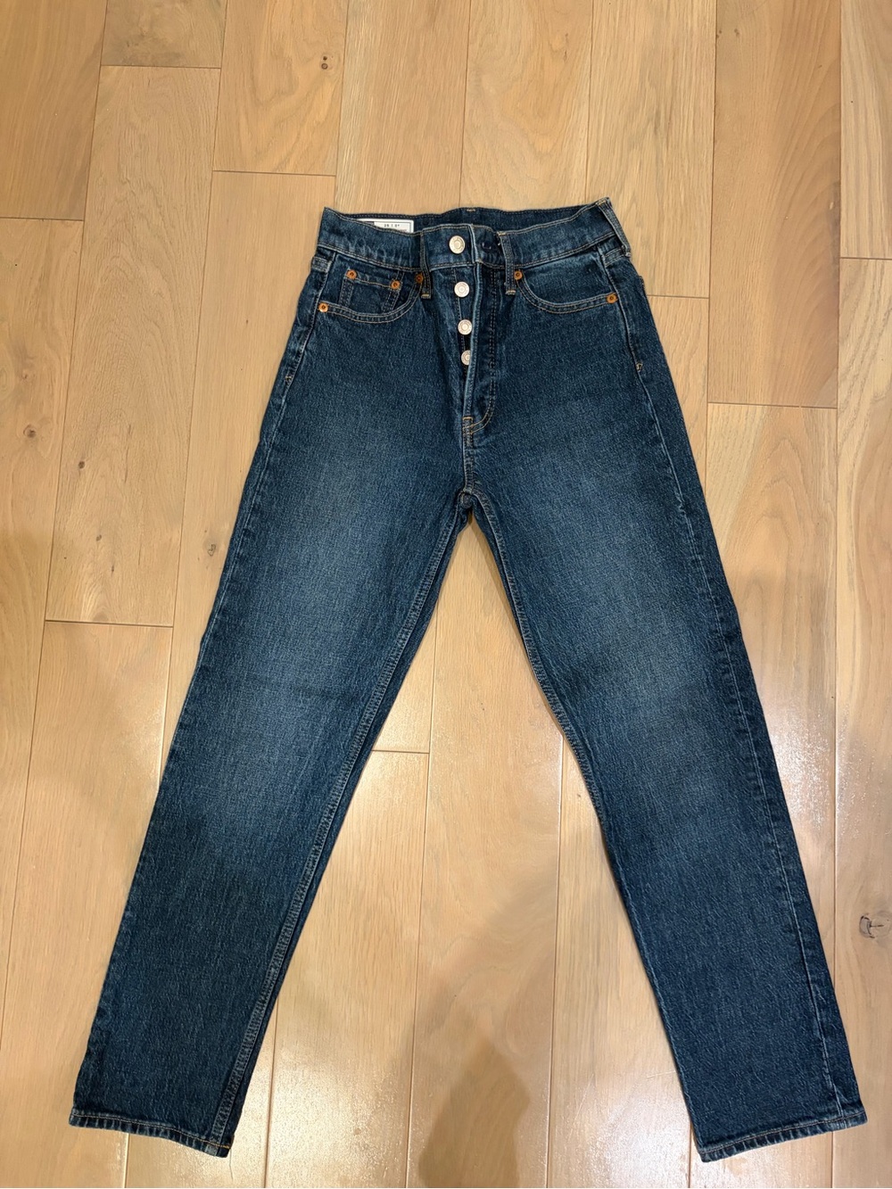 Gap High-Rise Dark Blue Women’s Jeans Straight Leg Ankle Length